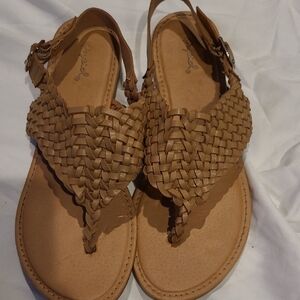 Cupid Tan Braided Sandals
